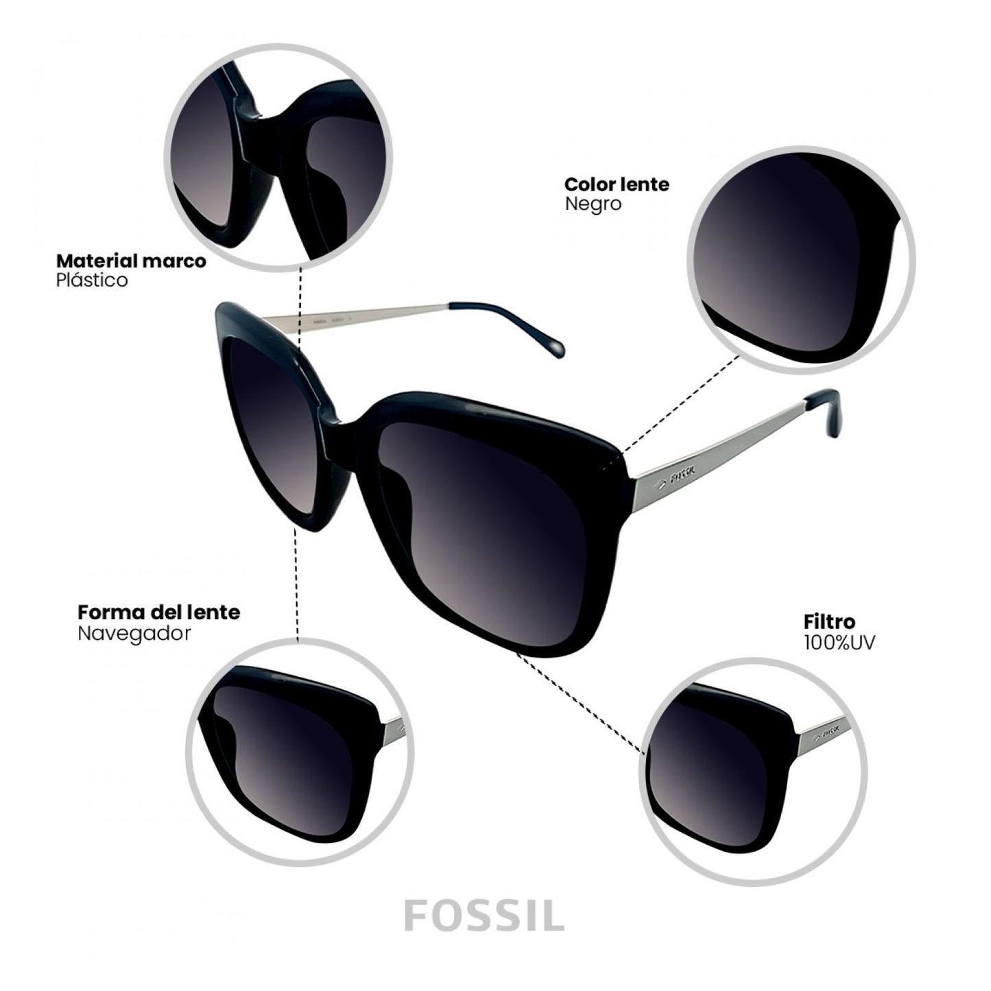 Lentes De Sol Fossil Outlook X82633