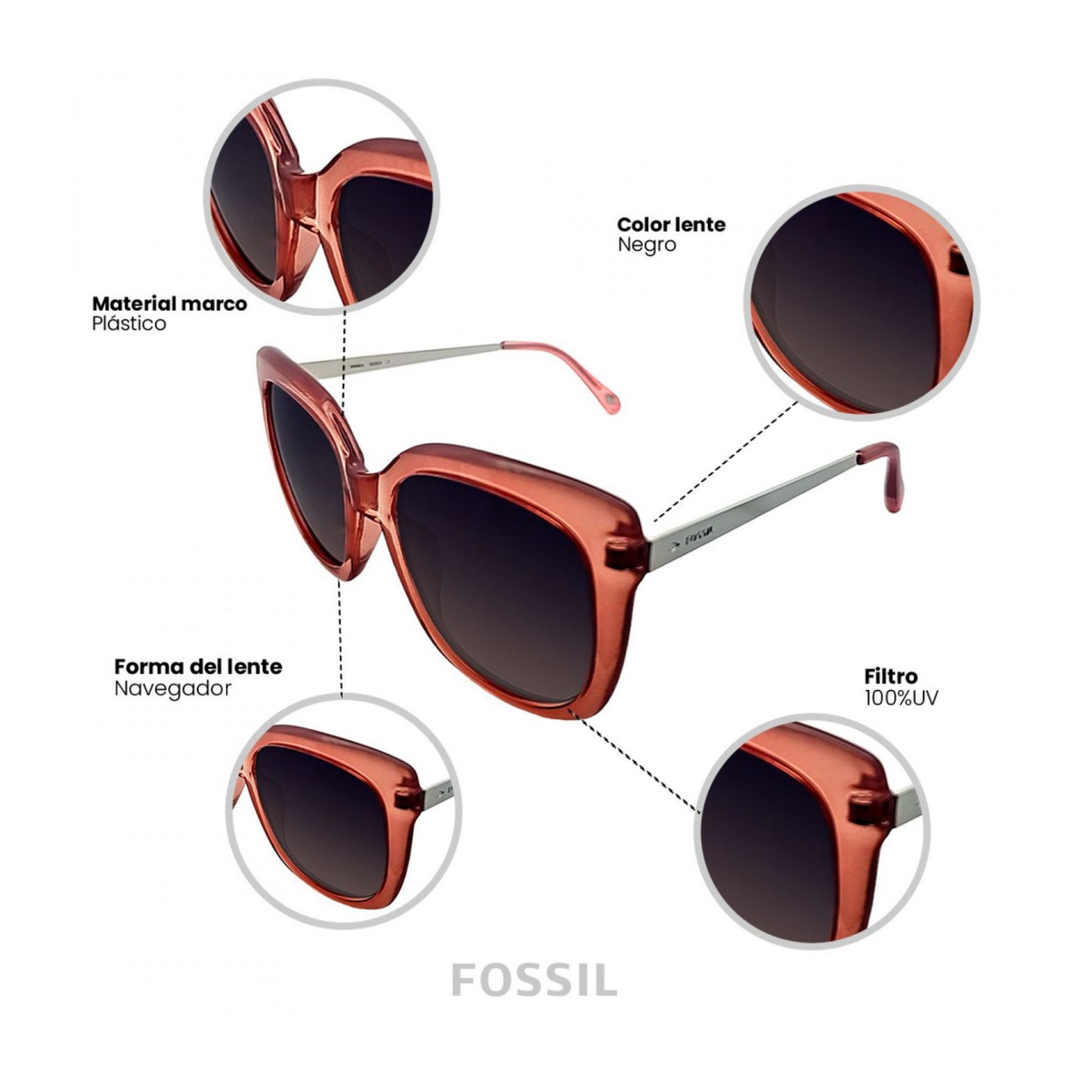 Lentes De Sol Fossil Outlook X82635