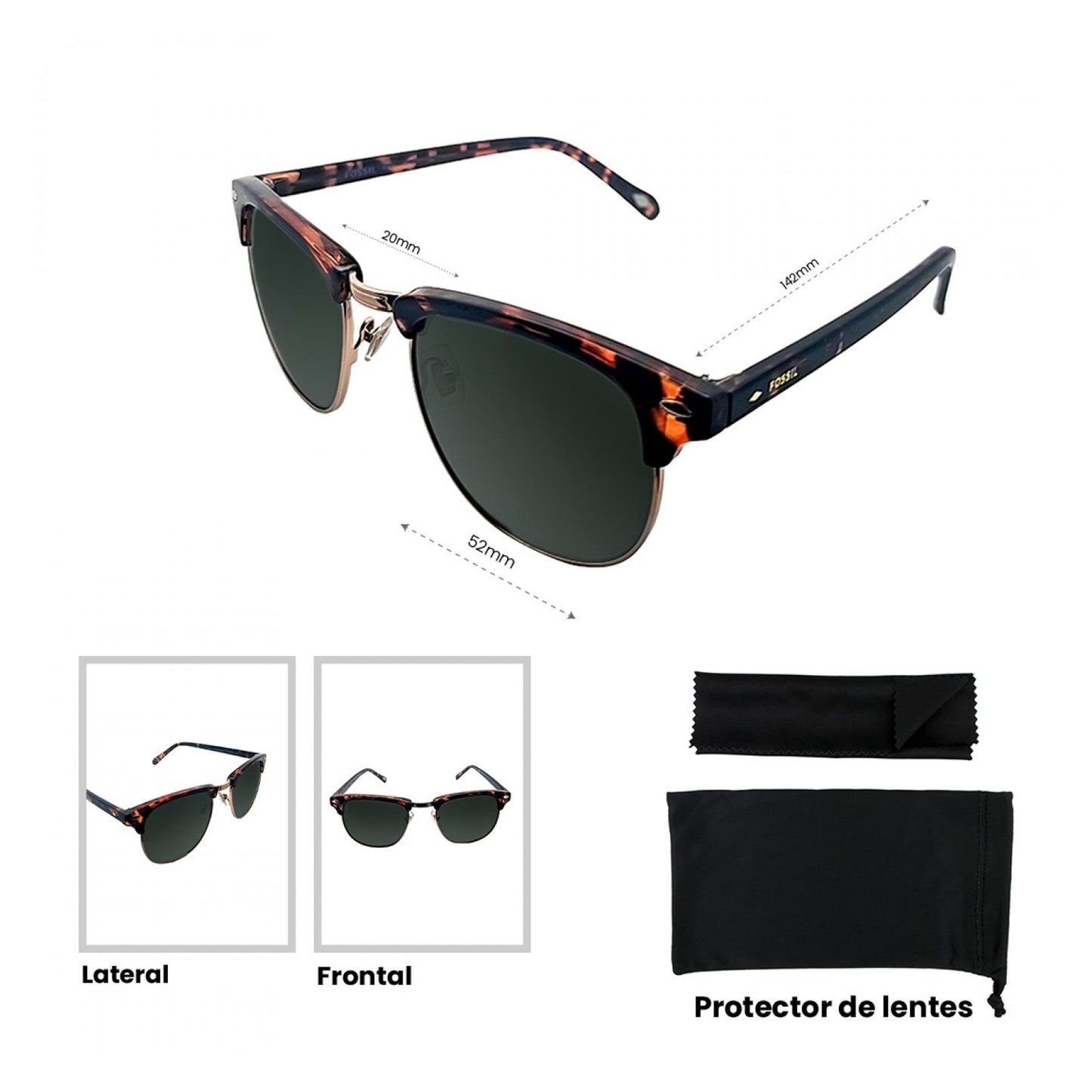 Lentes De Sol Fossil Outlook X80080