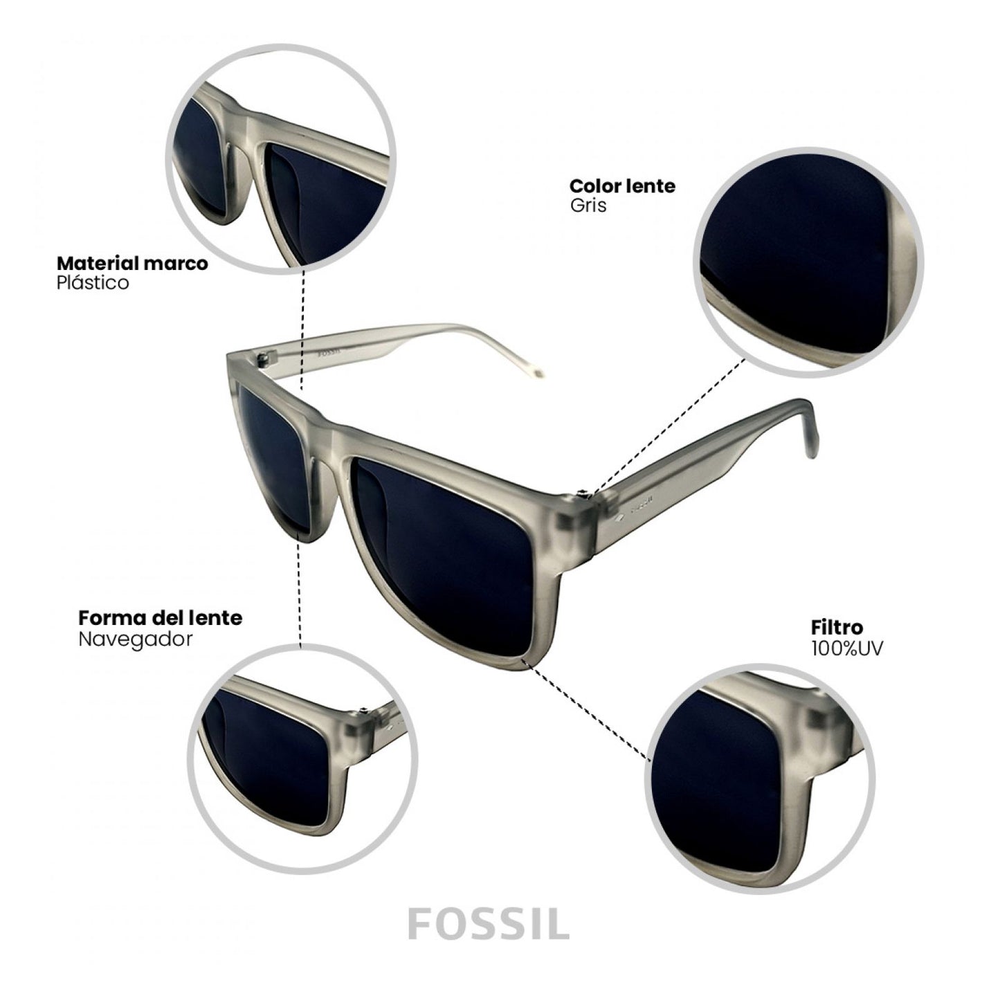 Lentes De Sol Fossil Outlook X80085