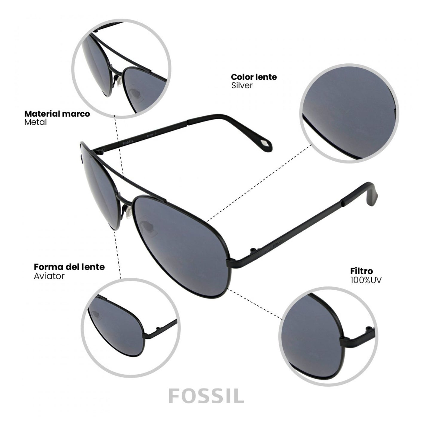 Lentes De Sol Fossil Outlook X80103