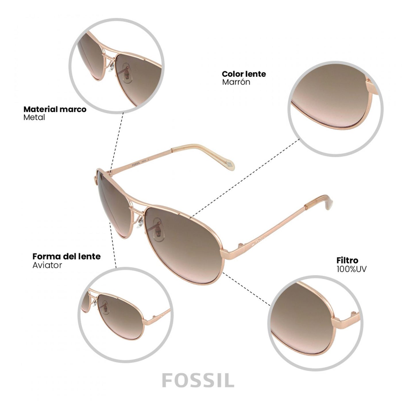 Lentes De Sol Fossil Outlook 66353602