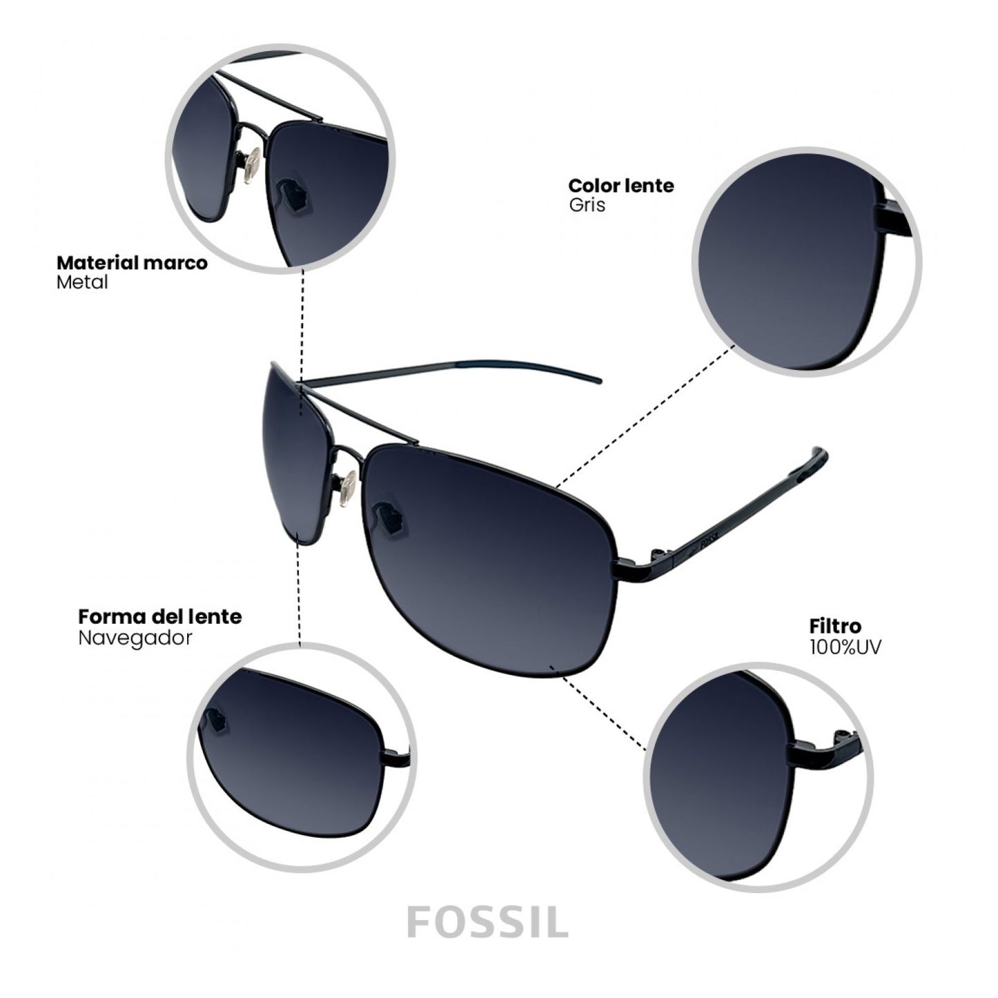 Lentes De Sol Fossil Outlook 66353613
