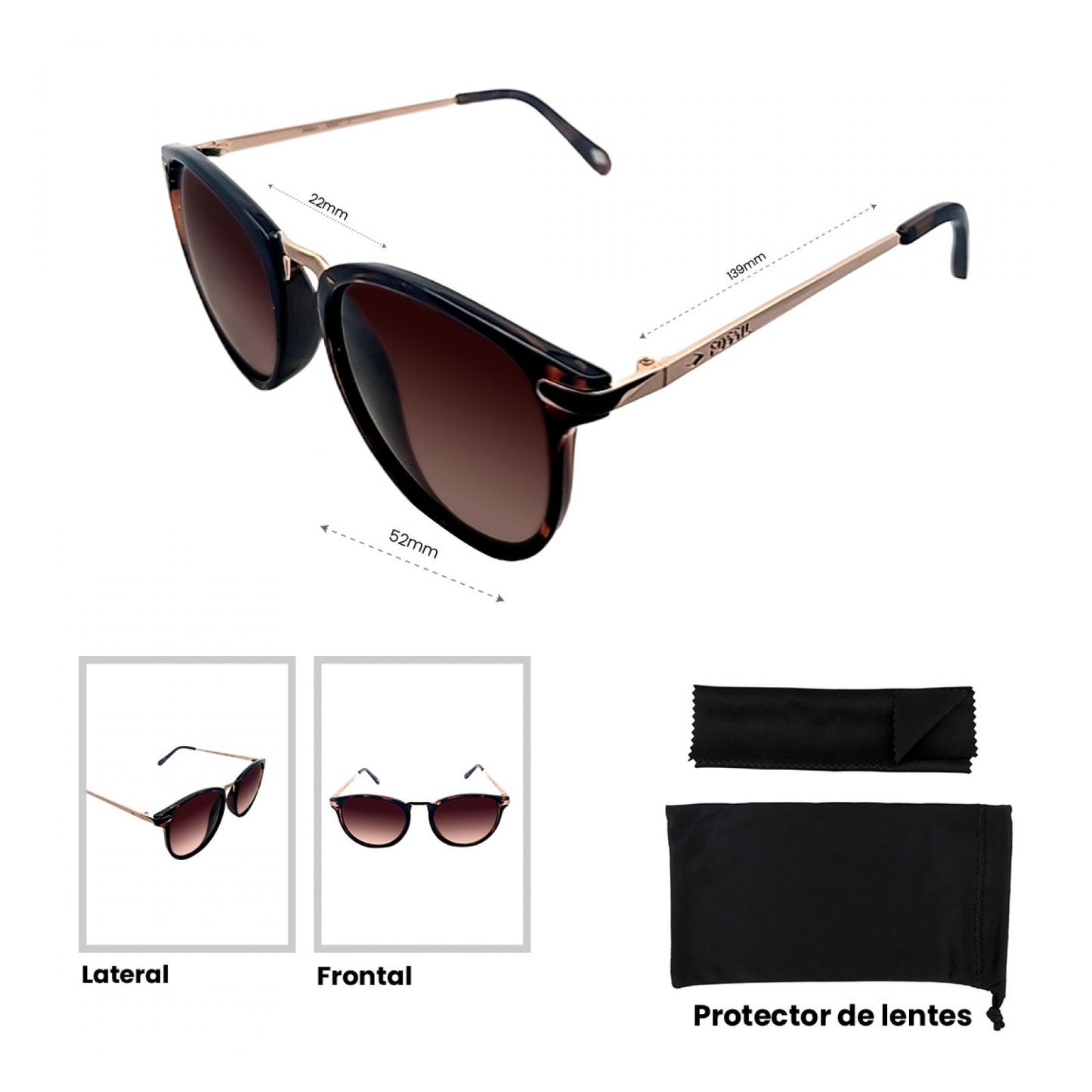 Lentes De Sol Fossil Outlook 66353857