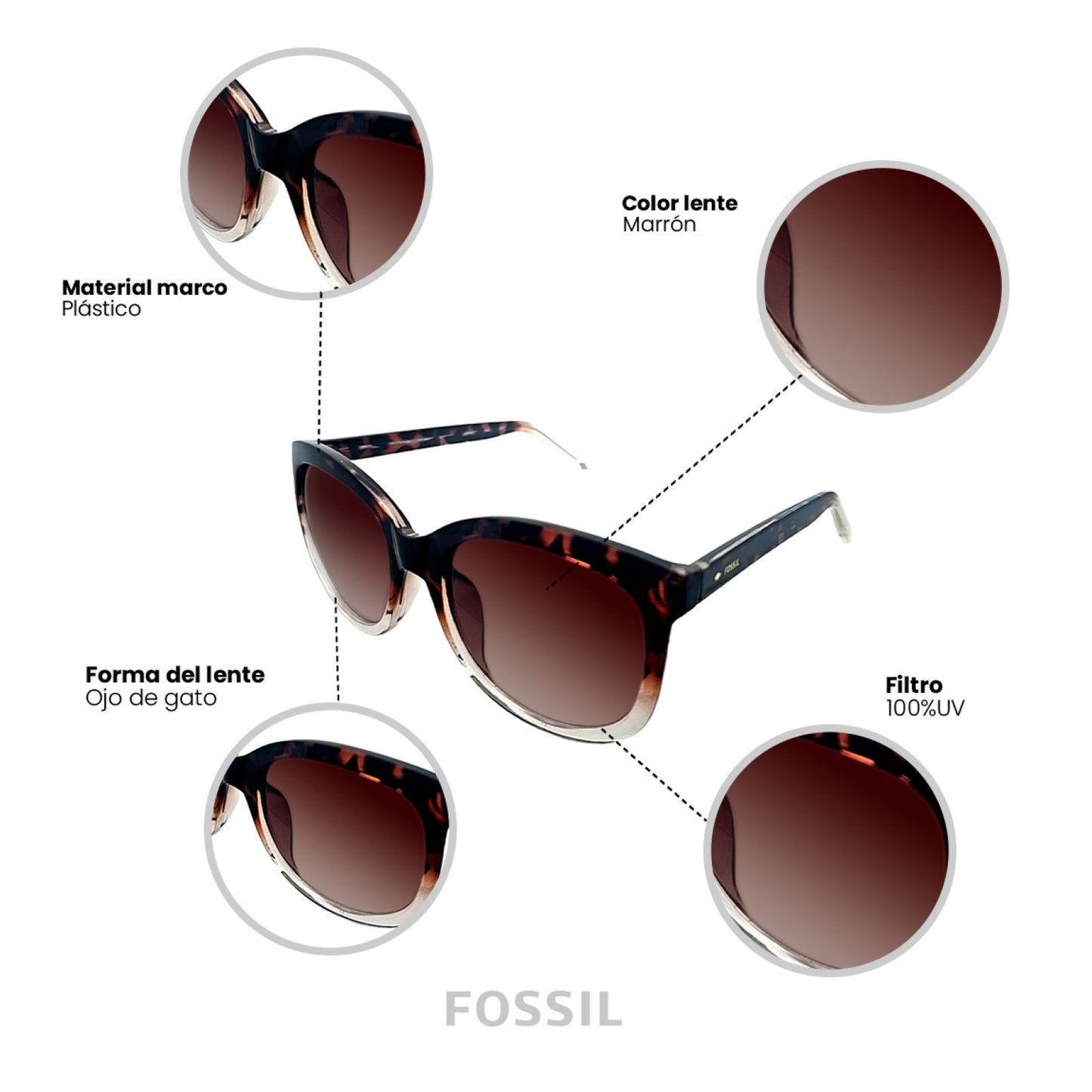 Lentes De Sol Fossil Outlook 66353881