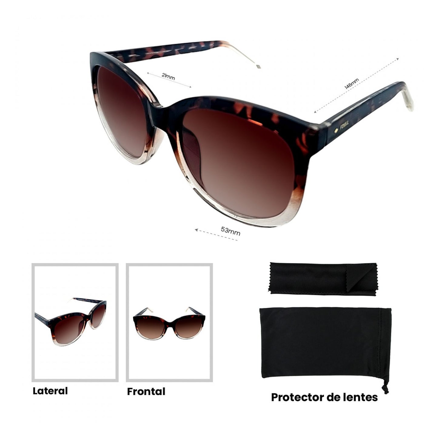 Lentes De Sol Fossil Outlook 66353881
