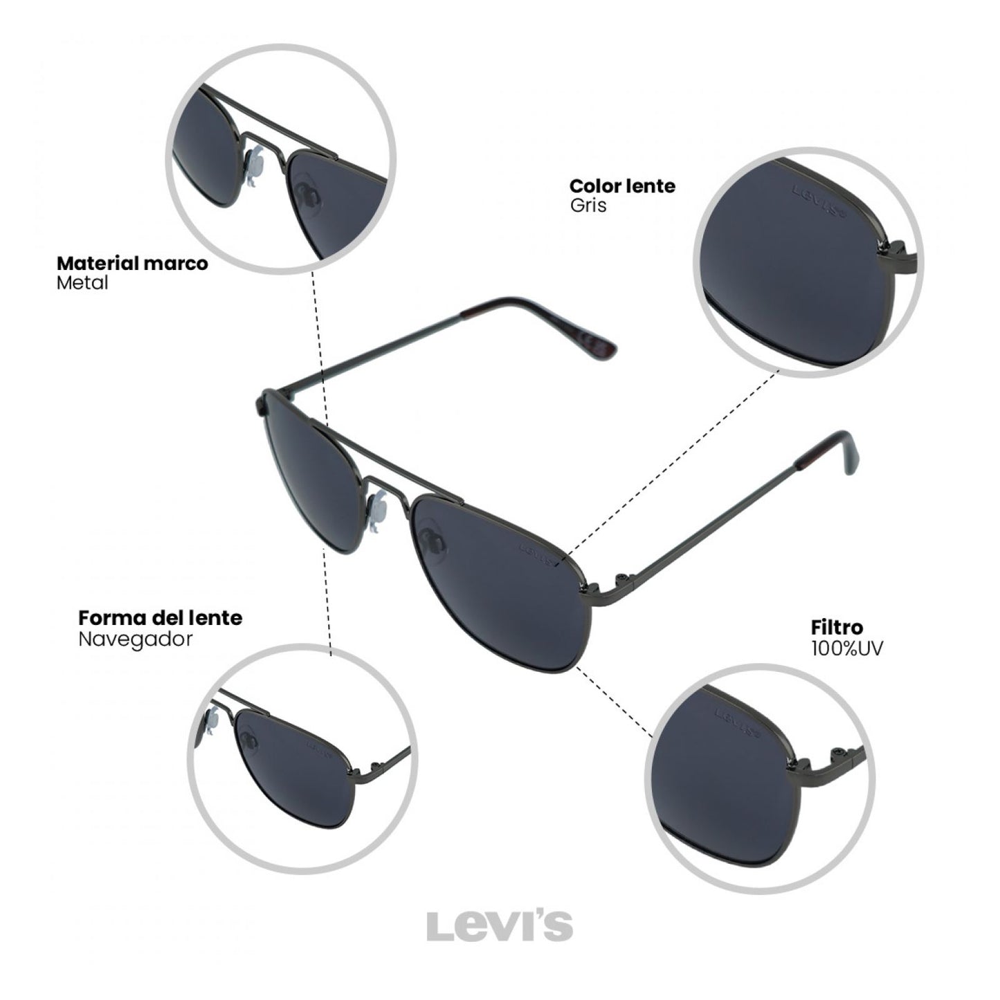 Lentes De Sol Levis Outlook X14038