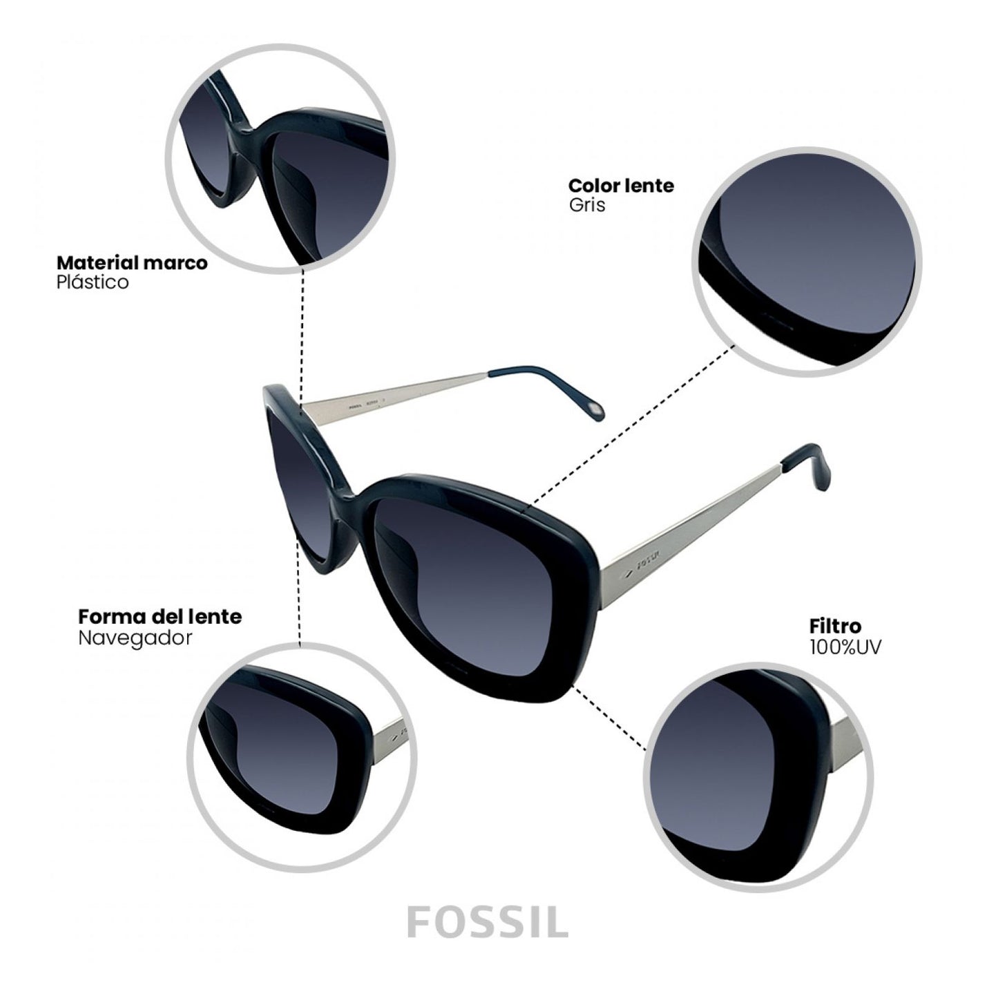 Lentes De Sol Fossil Outlook X82558