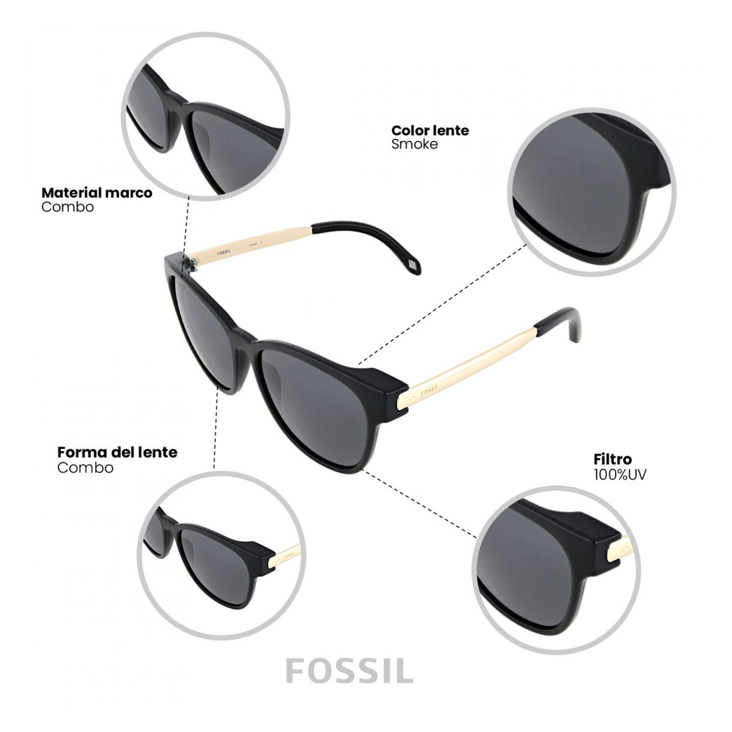 Lentes De Sol Fossil Outlook X82582