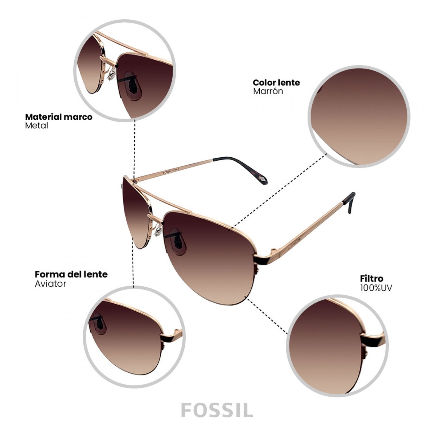 Lentes De Sol Fossil Outlook X82586