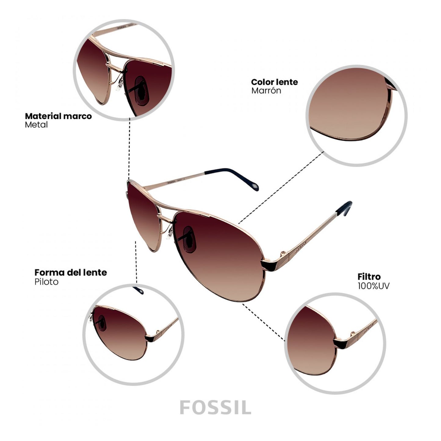 Lentes De Sol Fossil Outlook X82587