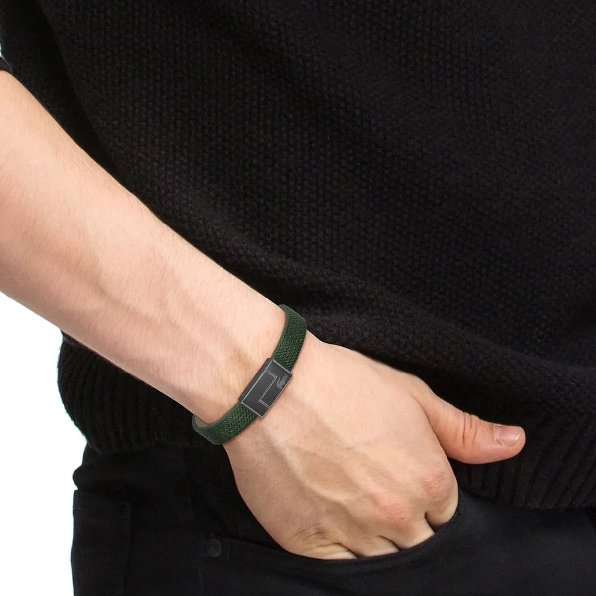 Brazalete Lacoste Cuero 2040187 Hombre