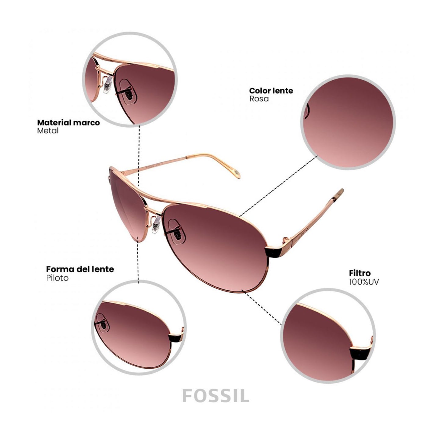 Lentes De Sol Fossil Outlook X82588