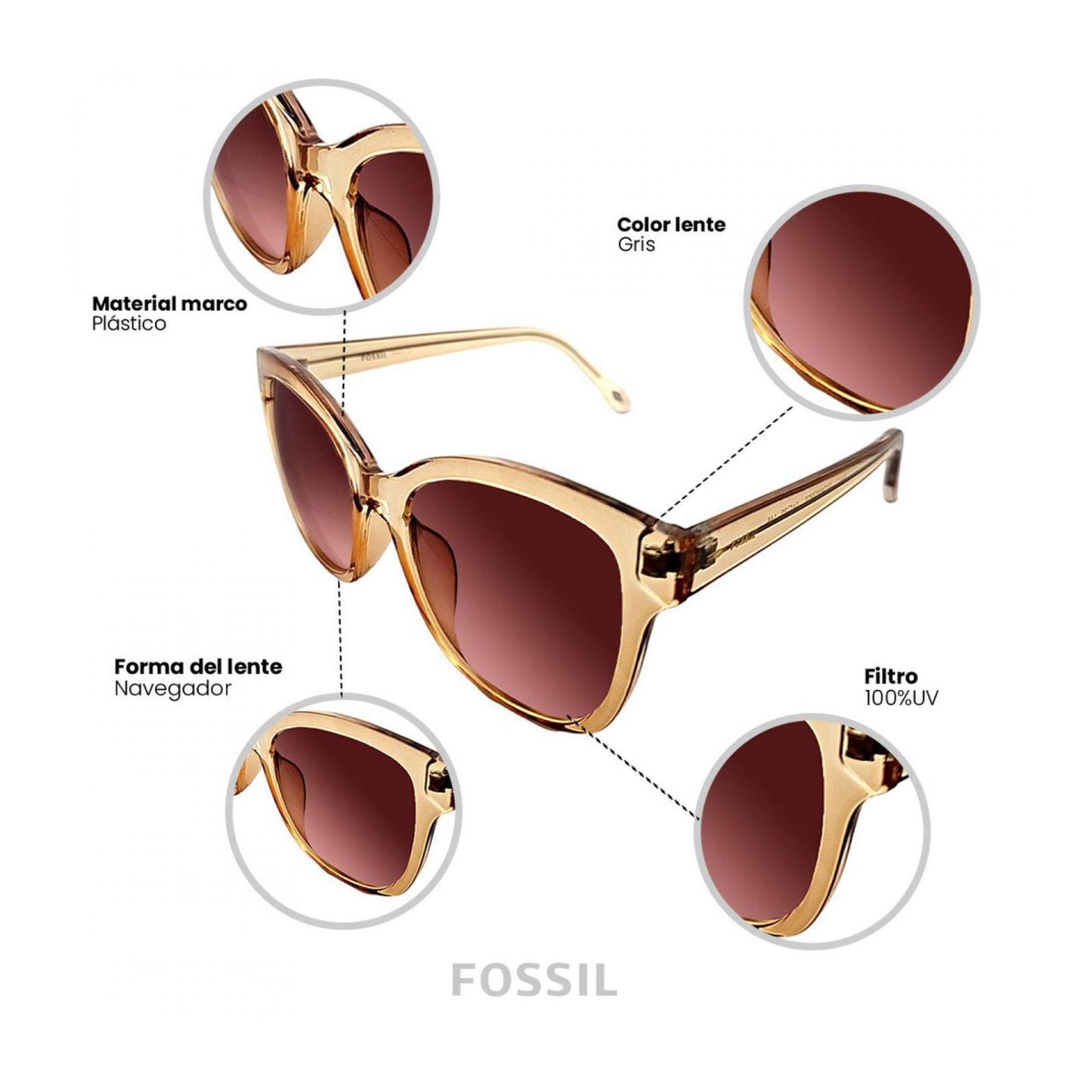 Lentes De Sol Fossil Outlook X82632