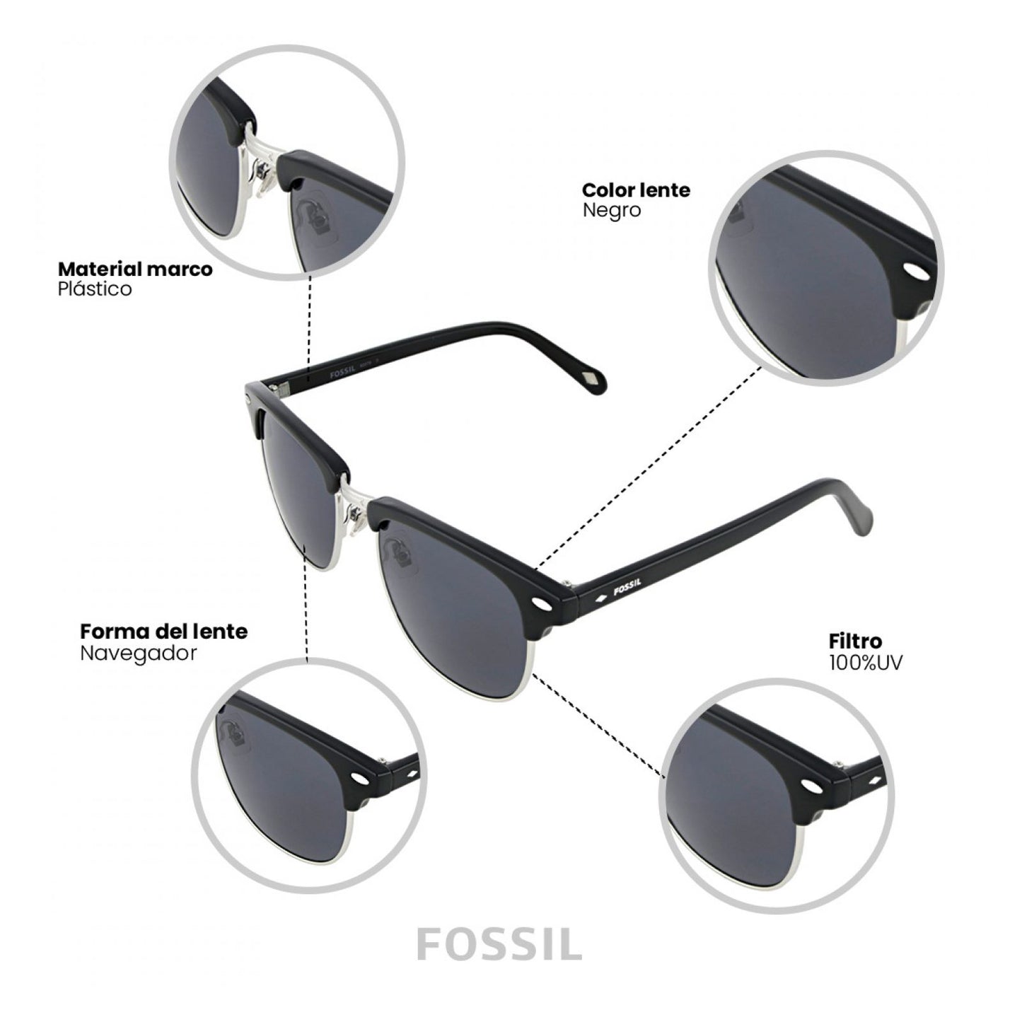 Lentes De Sol Fossil Outlook X80079