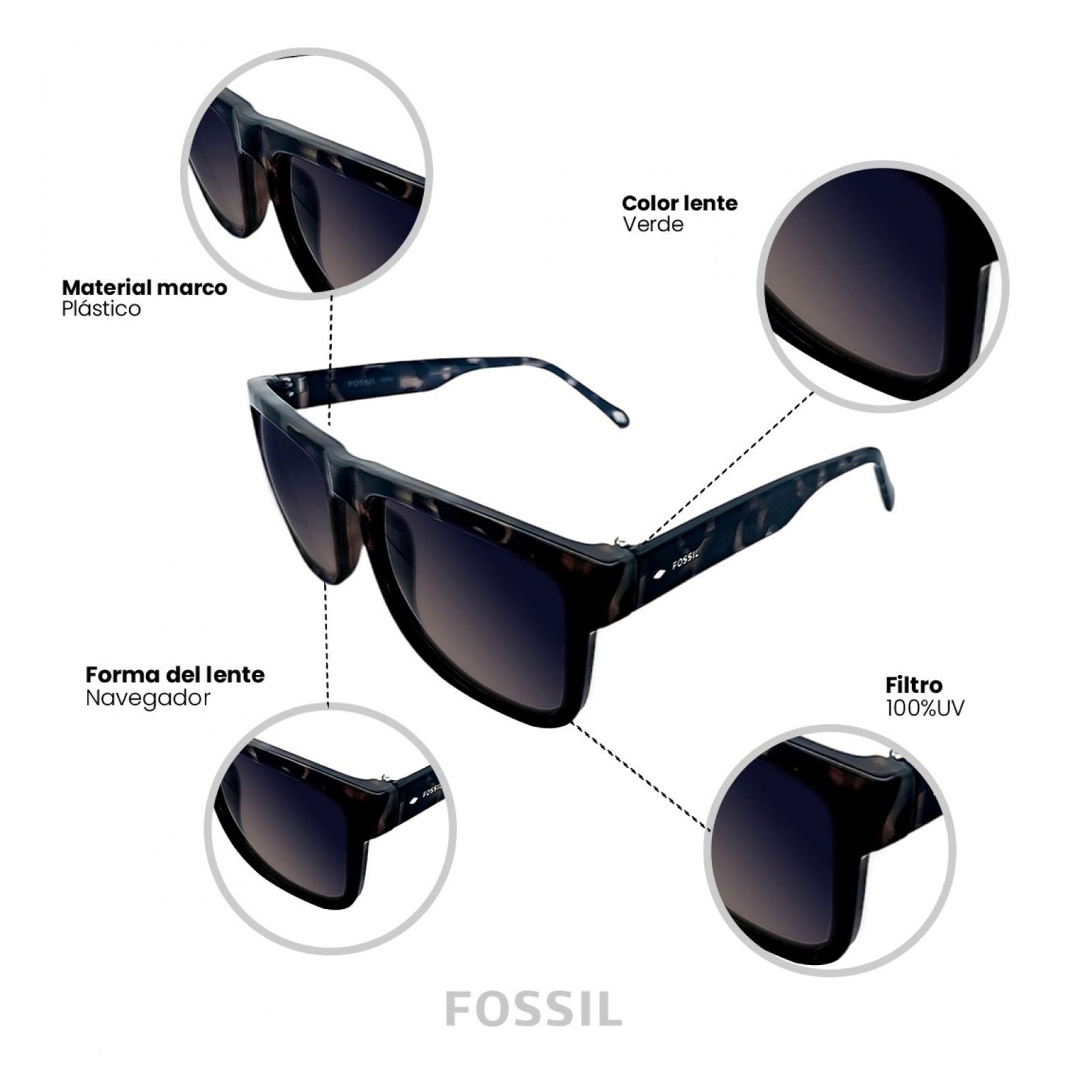 Lentes De Sol Fossil Outlook X80084