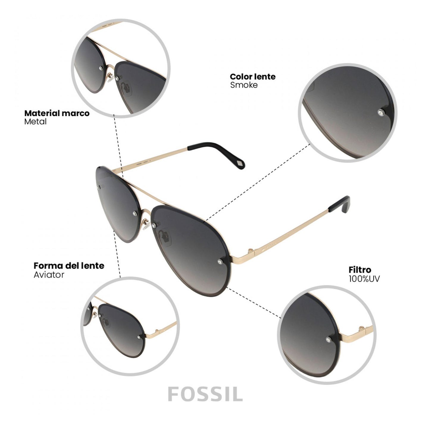 Lentes De Sol Fossil Outlook X82691