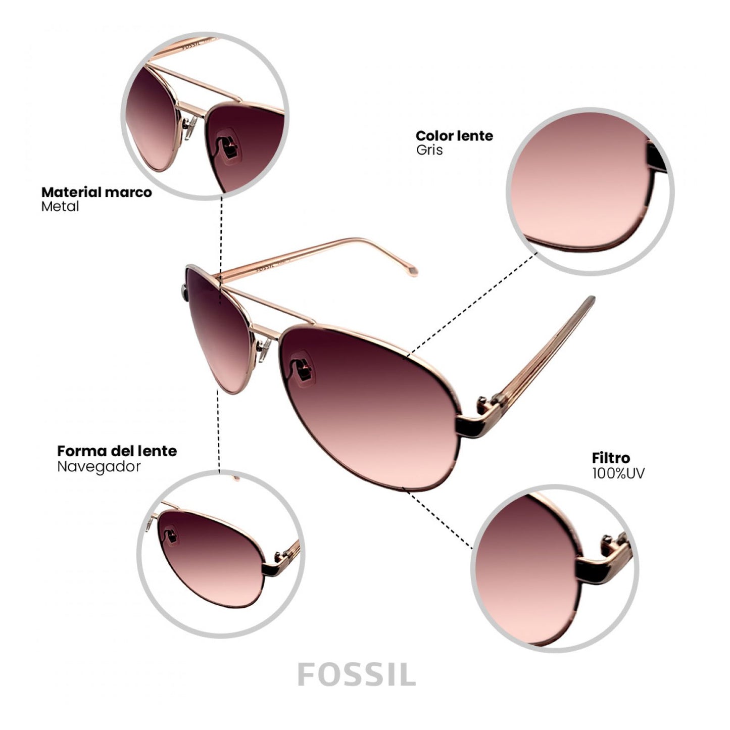 Lentes De Sol Fossil Outlook 66353599